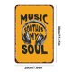 thumbnail image 4 of Chapa Música Metal Vintage Pintura Hierro Rectangular Barra Pared 20x30cm, 4 of 9