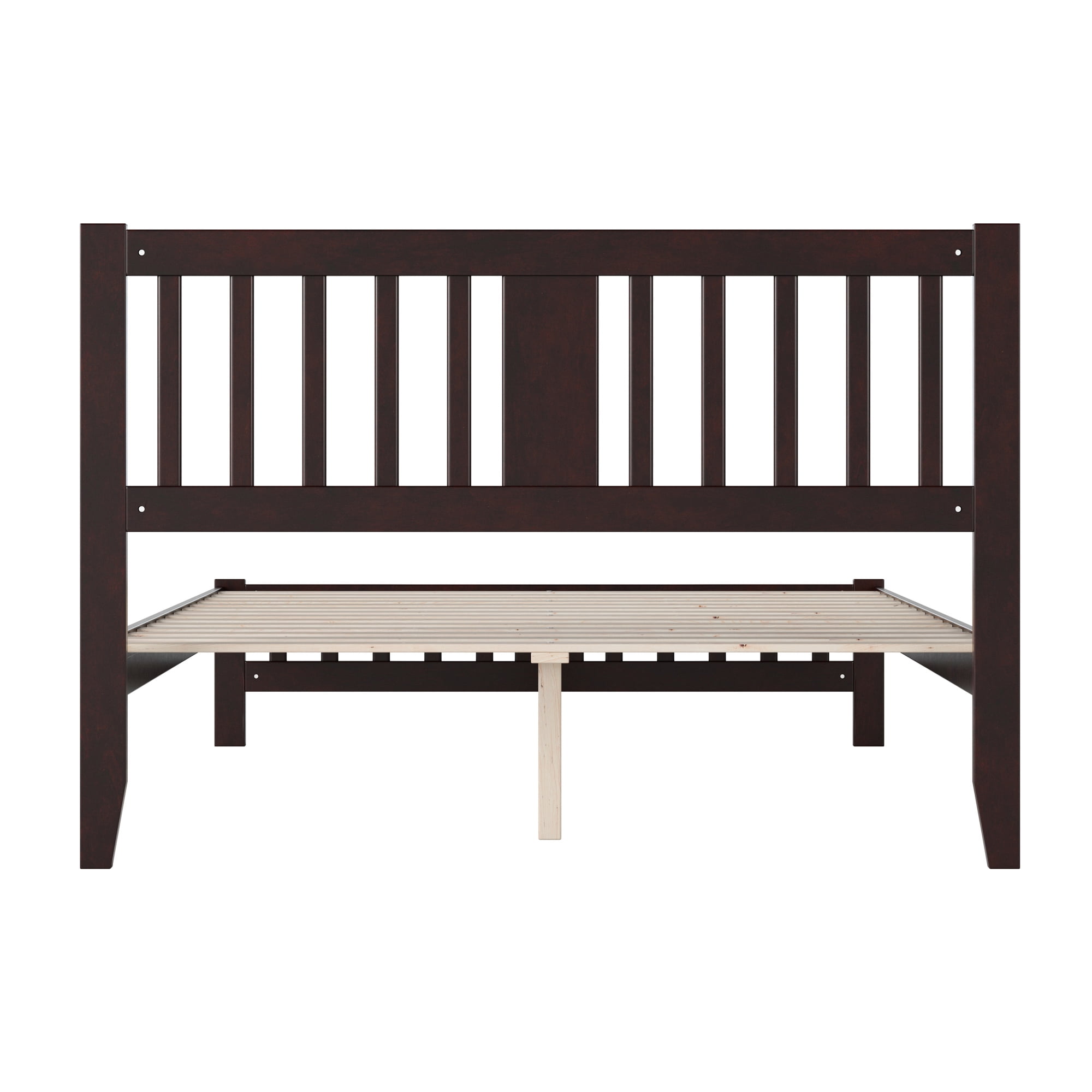 AFI Tahoe 14" Queen Wood Platform Bed with Slatted Headboard and Footboard, Espresso