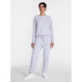 thumbnail image 3 of Joyspun Women's Fleece Lounge Sleep Top with Long Sleeves, Sizes XS-3X, 3 of 6
