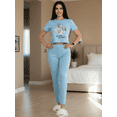 thumbnail image 4 of Pijama De 3 Piezas Mujer Pantalon Short Y Playera A Juego, 4 of 5