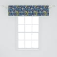 thumbnail image 2 of Ambesonne Paisley Window Valance, Middle Eastern Ethnic Leaf, 42" x 12", Lime Green Night Blue, 2 of 3
