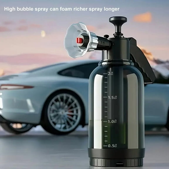 2L Pump Foam Sprayer, 68oz Car Wash Foam Sprayer, Hand Pressurized Soap Sprayer with Adjustable Nozzles,Ideal for Car Wash, Home Cleaning, Garden Watering