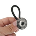 thumbnail image 3 of Unique Bargains Fashion Button Hair Tie for Kids 1 Pc Black Silver Tone, 3 of 5