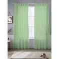 thumbnail image 3 of Abstract Solid Color Sheer Curtains 84 inches Long 2 Panels Set Simple Avocado Low Saturation Sheer Window Curtain Rod Pocket Voile Drapes for Living Room/Bedroom, Each 52" W x 84" L, 3 of 7