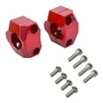 thumbnail image 2 of Mango del manillar del manillar de la motocicleta, accesorios de motocicletas, adaptador, abrazadera de montaje de aleación de aluminio para ATV de rojo, 2 of 8