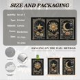 thumbnail image 2 of 3Pcs Vintage Tarot Celestial Canvas Wall Art Sun Moon Stars Wall Decor Pictures Gothic Dark Aesthetic Flower Posters Prints for Living Room Bedroom Home Decoration, 2 of 6