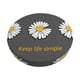 thumbnail image 1 of Disketp Keep Life Simple Daisy Flower Funda Redonda para Taburete, Funda de Cojín para Silla de Bar Suave y Elástica-13 inch, 1 of 7
