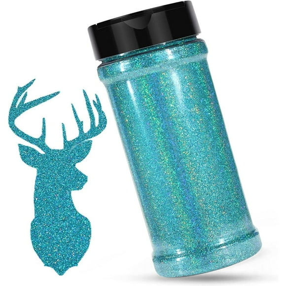 YOPTOP Poudre Holographique de Paillettes Fines Paillettes pour Bricolage, Paillettes pour Ongles, Gobelets, Fabrication de Bougies, Pot Shaker à Paillettes, Bleu
