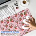 thumbnail image 4 of Long Mouse Pads for Desk,Pink Cow Strawberry Hug Pattern Desk Mats on Top Of Desks, Desk Mouse Pad Extra Large with 3mm Non-Slip Base and Stitched Edge for Gaming,Office,Work,Home 31.5"x15.7", 4 of 6