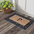 thumbnail image 2 of A1HC Natural Coir Monogrammed Door Mat for Front Door, Anti-Shed Treated Durable Doormat for Outdoor Entrance, Heavy Duty, Low Profile, Easy to Clean,Long Lasting, Front Porch Entry Rug 18"x30", 2 of 5