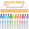 thumbnail image 2 of Set de iluminadores YOOUSOO Pastel, 12 colores retro, doble punta, 2 of 6