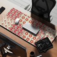 thumbnail image 2 of Long Mouse Pads for Desk,Pioneer Flower Floral Print Pattern Desk Mats on Top Of Desks, Desk Mouse Pad Extra Large with 3mm Non-Slip Base and Stitched Edge for Gaming,Office,Work,Home 35.4"x15.7", 2 of 6