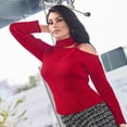 thumbnail image 1 of 405-26 Sweater dama color rojo tejido Cklass 405-26, 1 of 2