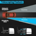thumbnail image 4 of FEMPRXZ 2pcs Left & Right Side Textured Power Heated Operate Manual Folding and Telescoping Exterior Door Rear View Mirror W/ Heated Turn Signal Defrost Towing Mirrors Extended for Toyota, 4 of 10