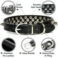 thumbnail image 5 of 1Pack Spiked Dog Collar,Mushroom Rivet Spike Puppy Collars Girls Boys Leather Studded Cat Collar Metal Buckle for XXS XS Small Medium Large Terrier Breed, 5 of 6