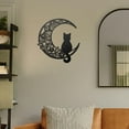 thumbnail image 6 of 13" Metal Wall Decor Black Cat Silhouette for Balcony Indoor Outdoor Porch StyleA, 6 of 8