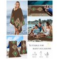 thumbnail image 5 of Brown Green Boho Beach Towels Oversized Super Absorbent, Vintage Southwest Abstract Geometric Lightweight Bath Towel Quick Dry Sets For Bathroom/Pool/Rv Camping/Beach Play/Gym Room/Picnic 35"x70", 5 of 8