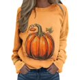 thumbnail image 1 of Pull pour Femmes Imprimé Col Rond Sweat-Shirt Coupe Ajustée Pull Manches Longues Chemises d'Entraînement Blouse Ample, 1 of 4