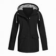 thumbnail image 2 of Towmus Coat Women Solid Rain Jacket Outdoor Plus Size Waterproof Hooded Raincoat Windproof Loose With Pocket, 2 of 6