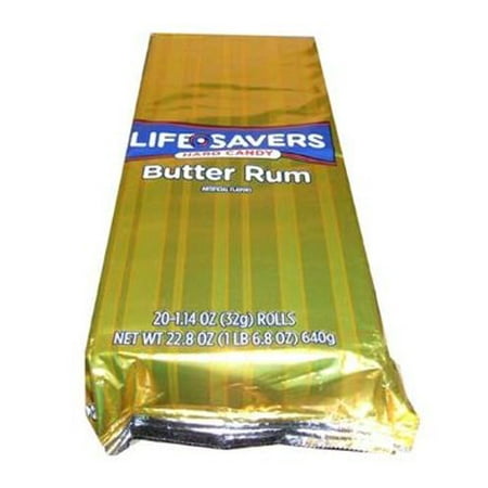 150 PACKS: Lifesavers Butter Rum Candy 14 Count Rolls