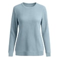 thumbnail image 4 of Stamzod Tops for Women Trendy Crew Neck Long Sleeve Knitted Shirts Fall Fashion Dressy Casual Blouses, 4 of 6