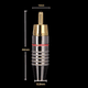 thumbnail image 5 of Conector sin soldadura de cable coaxial de audio macho de 2 RCA, 5 of 5