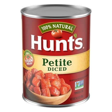 Pack of 4 Hunt's Petite Diced Tomatoes - 14.5 oz - Package may vary