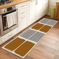 thumbnail image 2 of Brown 2'x6' Runner Rugs for Hallway Kitchen Bedside Non Slip Washable, Modern Painting Farmhouse Striped Abstract Art Entryway Rug Runners with Rubber Backing, Long Carpet Runner for Laundry Room, 2 of 8