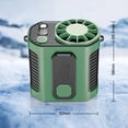 thumbnail image 4 of Ventilador de cintura portátil, compacto, recargable y ajustable, con 100 velocidades y manos libres. Verde, 4 of 5