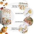 thumbnail image 5 of Shower Curtain 72"W x 96"L Fall Thanksgiving Watercolor Pink Pumpkins Sunflowers Leaves Fabric Shower Curtains Set with Hooks Water Repellent Bathroom Curtains Machine Washable Bathroom Accessories, 5 of 6