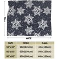 thumbnail image 4 of Manta navideña con diseño de copos de nieve dorados y morado para vacaciones de invierno, mantas de franela súper suaves y livianas para sofá cama, mantas de decoración navideña cálidas y acogedoras, 4 of 8