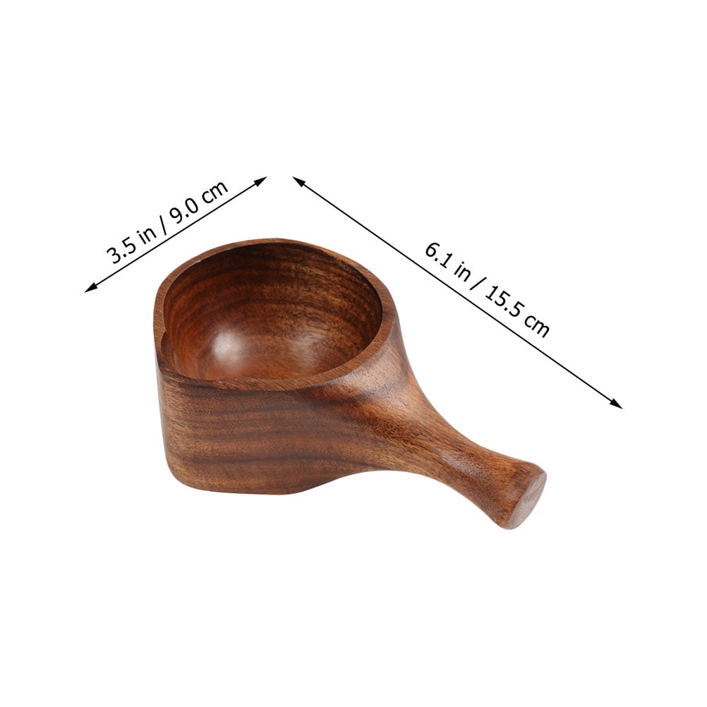 ROMANSENTIAL 1Pc Wood Tablespoon Brown Acacia Wood Soup Scoop for Catering Cooking Use