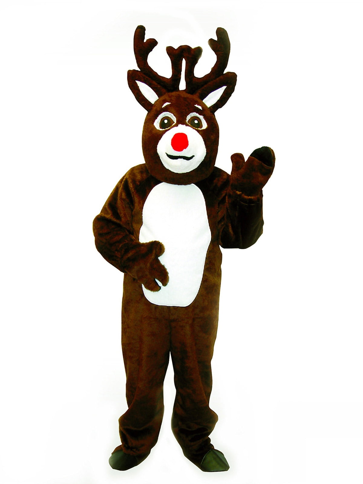 ADULTS REINDEER COSTUME CHRISTMAS MASCOT FANCY DRESS OUTFIT PICK ME UP JUMPSUIT
