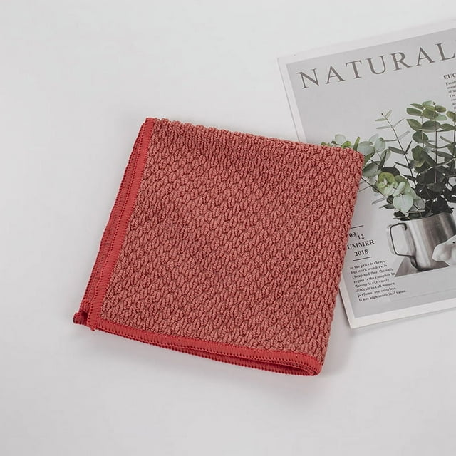 Nvzi 10 paños de cocina rojos para platos, paños de microfibra absorbentes, trapos de secado rápido, ideales para limpiar la cocina, 11,81 x 11,81 pulgadas