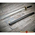thumbnail image 3 of Munetoshi Fantasy Anime Samurai Katana w/ Scabbard Foam Toy Sword Chrome Blade Black Handle, 3 of 3
