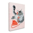 thumbnail image 3 of Stupell Industries Expressive Manx Cat Vintage Telephone Botanical Pattern Graphic Art Gallery Wrapped Canvas Print Wall Art, Design by Amelie Legault, 3 of 5