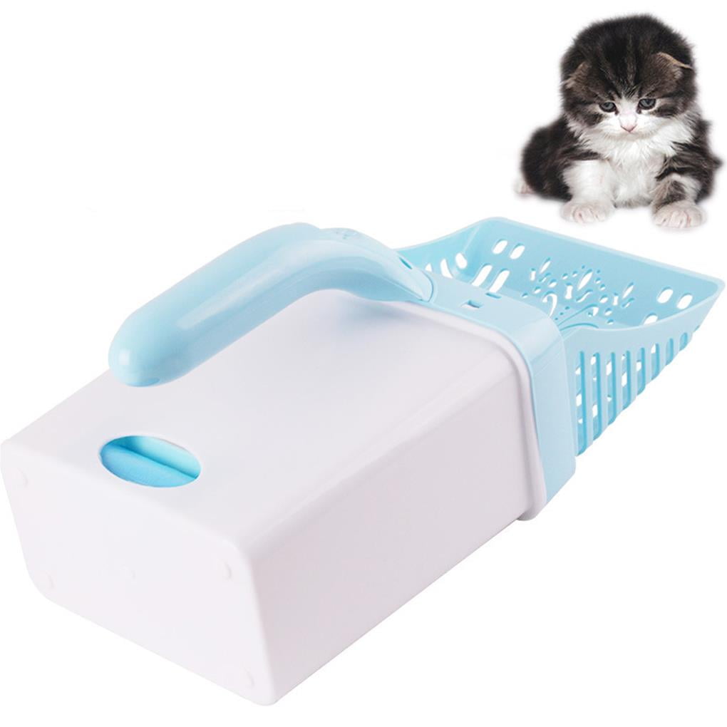 mmirethe CatÂ LitterÂ ShovelÂ with Garbage BoxÂ CatÂ LitterÂ CleaningÂ Tool Set Pet Supplies