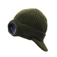 thumbnail image 1 of Gorro para hombre, gorro grueso para esquiar, cálido, a prueba de viento, con visera, elegante con Verde Yuyangstore Gorro de punto, 1 of 8