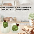 thumbnail image 3 of Ceramic White Salt and Pepper Shakers Set, 2pcs Pumpkin and Squash Farmhouse Cute Kitchen Decor for Home Autumn Harvest Thanksgiving Dinner Party Seasoning Holder and Holiday Gifts, 3 of 7