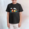 thumbnail image 2 of TOWED22 Toddler Boy Short Sleeve Tee Shirts Summer Cotton Casual Graphic Crewneck Tshirt(Black,13-14 Y), 2 of 4