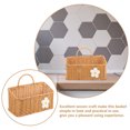 thumbnail image 3 of IDEANATEGRATE Cesta Tejida Para Almacenaje Colgante En Pared Rústico Beige Para Uso Doméstico, 3 of 6
