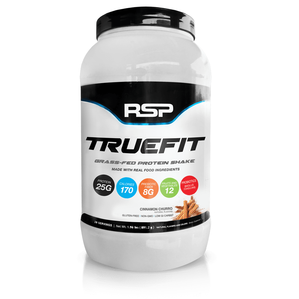 RSP TrueFit Grass-Fed Protein Powder, Meal Replacement Shake, Cinnamon Churro, 2lb - Walmart.com - Walmart.com