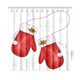 thumbnail image 1 of Cortina de Ducha ABPHQTO Guantes Rojos Navidad 150x180 cm, 1 of 3