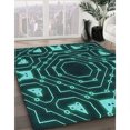 thumbnail image 2 of Ahgly Company Indoor Rectangle Patterned Deep Teal Green Area Rugs, 3' x 5', 2 of 6