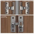 thumbnail image 6 of 4 Pack Aluminum Alloy Flip Latch Lock with Padlock Hole 180 Degree Heavy Duty Slide Door Lock Latch Bolt, 6 of 9