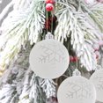 thumbnail image 6 of Taotanxi 6pc White Christmas Ball Ornaments for Farmhouse Tree Holiday Xmas Decorations, Large Shatterproof Plastic 2.16 Inch Glitter Snow Balls with Ribbon Hangers, Icicles and Snowflakes Set, 6 of 6