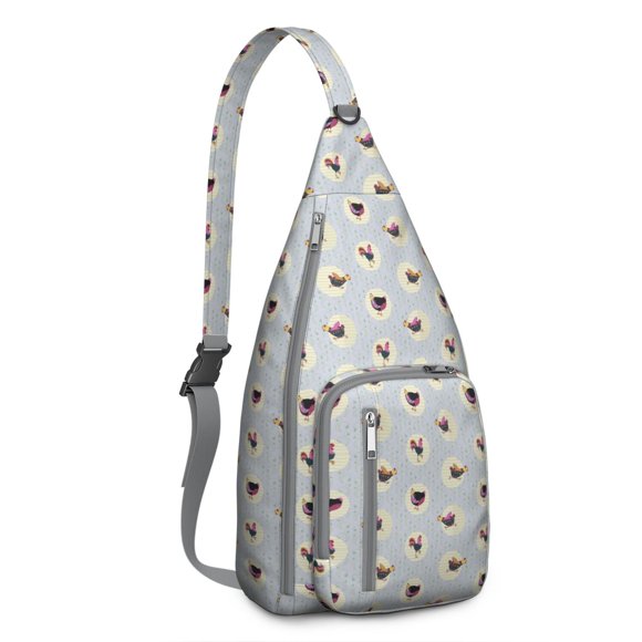 Sac à Dos Rustique de Ferme Sac Bandoulière Poulet & Œuf Dessin Animé pour les Amateurs de Plein Air