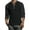 Black, variant on Men'S Tops, Casual Henley Shirts, Raglan 3/4 Sleeve Button-Down Tops With Contrast Panels & Placket Buttons, Soft Streetwear Style Undershirts Long Polo Shirt Dress Pants (L, Light Green) ZManTrek