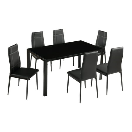 Besufy Table Chair Set Comfortable Non-Slip Metal Premium Construction Dining Table Set for Home