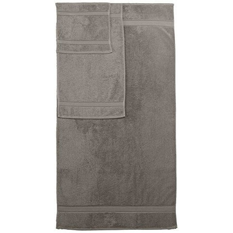 Brand - Pinzon 6 Piece Blended Egyptian Cotton Bath Towel Set,  White, 56 L x 30